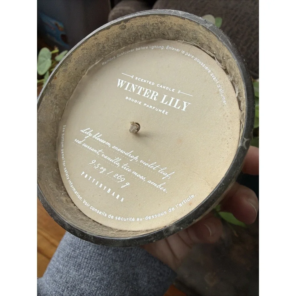 NEW Pottery Barn Winter Lily 9 Oz. Decorative Scented Candle Brand New Bougie
